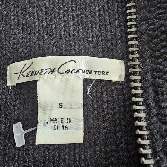 Kenneth Cole New York Sweater/Cardigan Black Long Sleeve Zip-Up Women's small - Picture 8 of 11